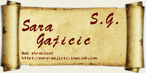 Sara Gajičić vizit kartica